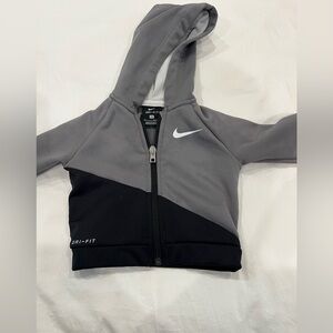 Nike Kids Gray and Black Hoodie